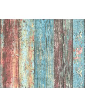 Papel pintado madera decapada tono coral estilo rústico - Madeira 3 453166