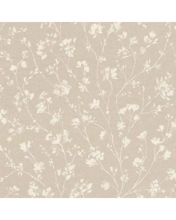 Papel pintado flores beige blanco 020gHAR