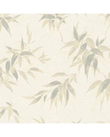 Papel pintado plantas beige blanco 030gHAR