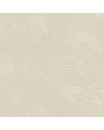 Papel pintado hojas grandes beige 044gHAR