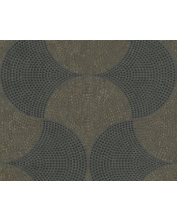 Papel pintado geométrico curvas marrón gris 380274gCUB