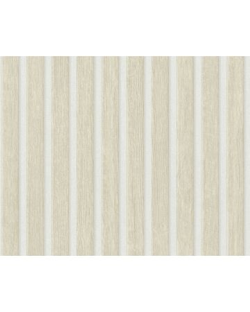 Papel pintado listones madera beige blanco 391097gELE2